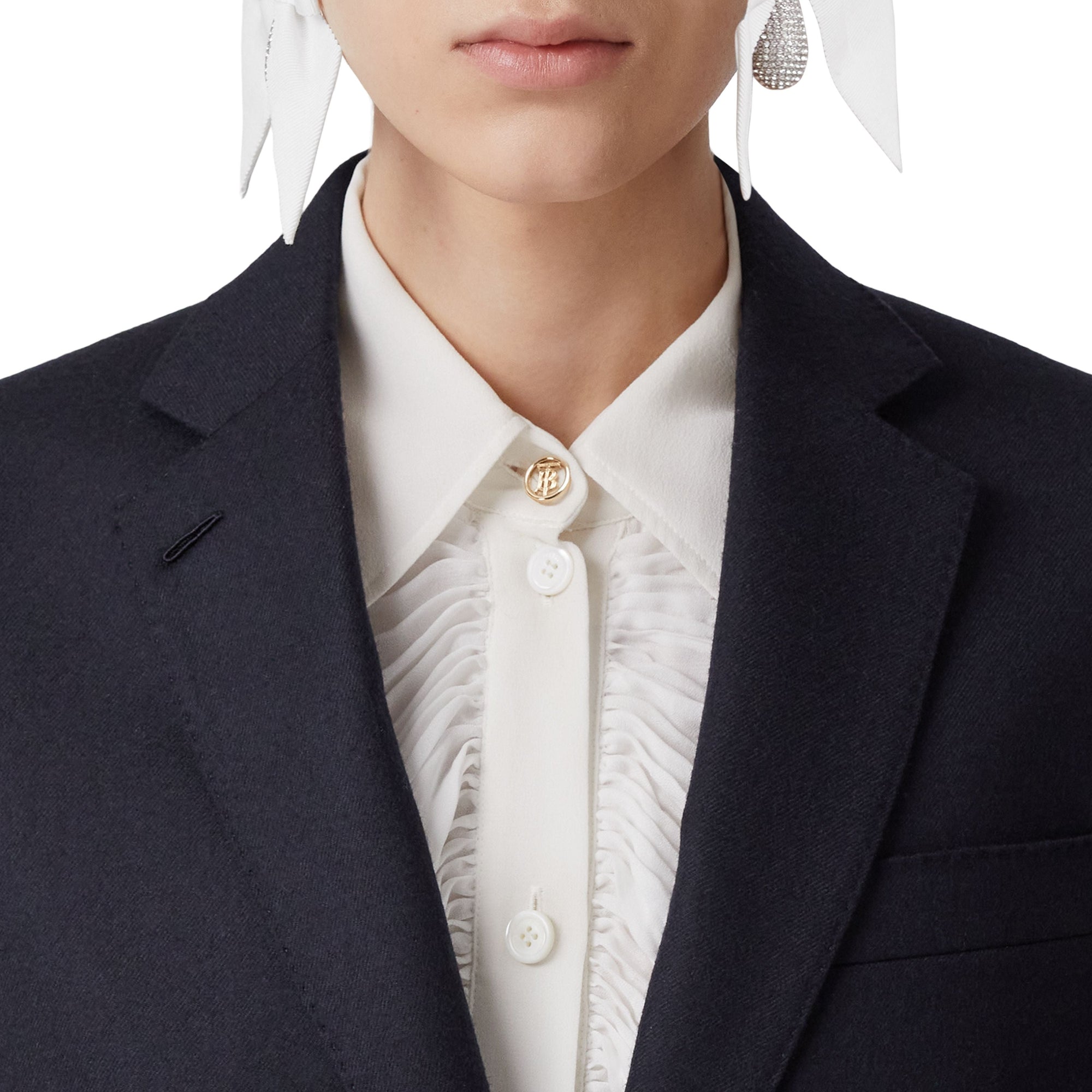 Veste tailleur en flanelle de laine - Dark Charcoal Blue