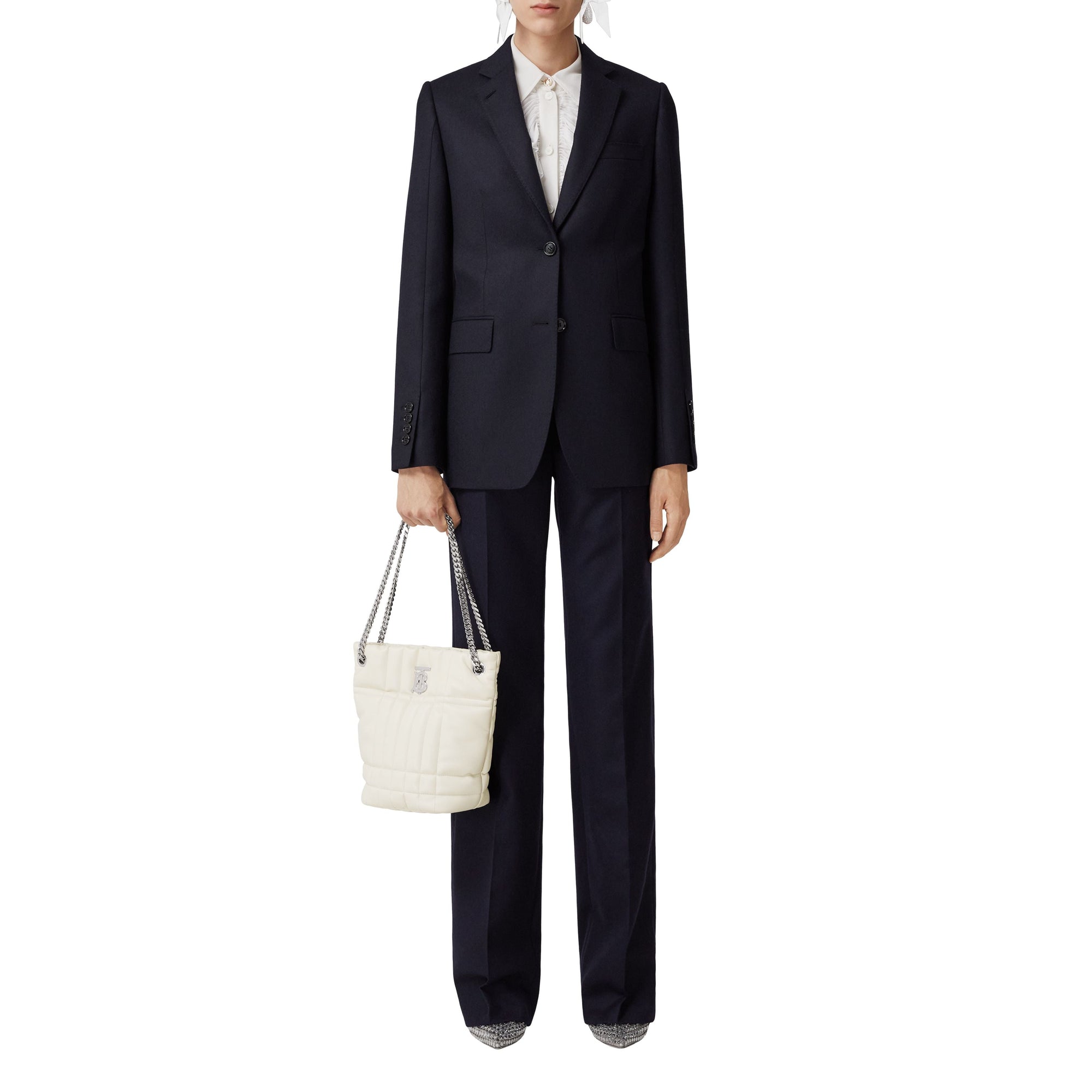 Veste tailleur en flanelle de laine - Dark Charcoal Blue