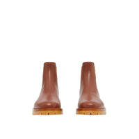 Bottines Chelsea en cuir à motif Vintage check - Light Tan