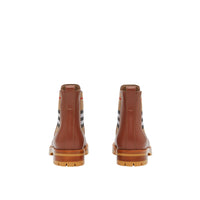 Bottines Chelsea en cuir à motif Vintage check - Light Tan