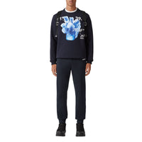 Sweat à imprimé cristal et coordonnées - Dark Charcoal Blue