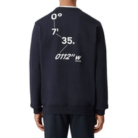 Sweat à imprimé cristal et coordonnées - Dark Charcoal Blue