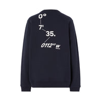 Sweat à imprimé cristal et coordonnées - Dark Charcoal Blue