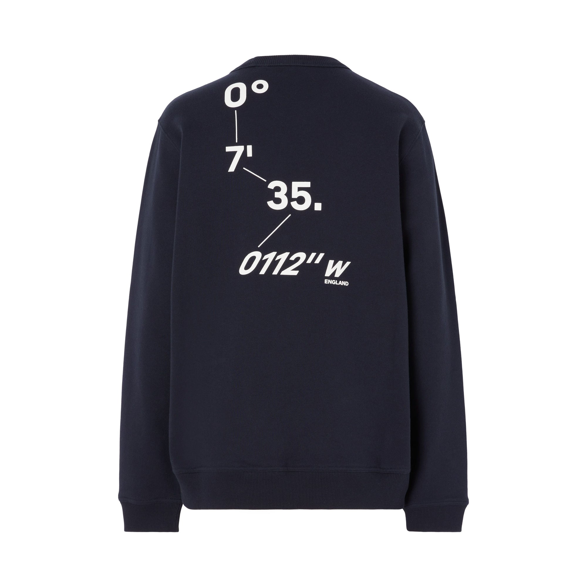 Sweat à imprimé cristal et coordonnées - Dark Charcoal Blue