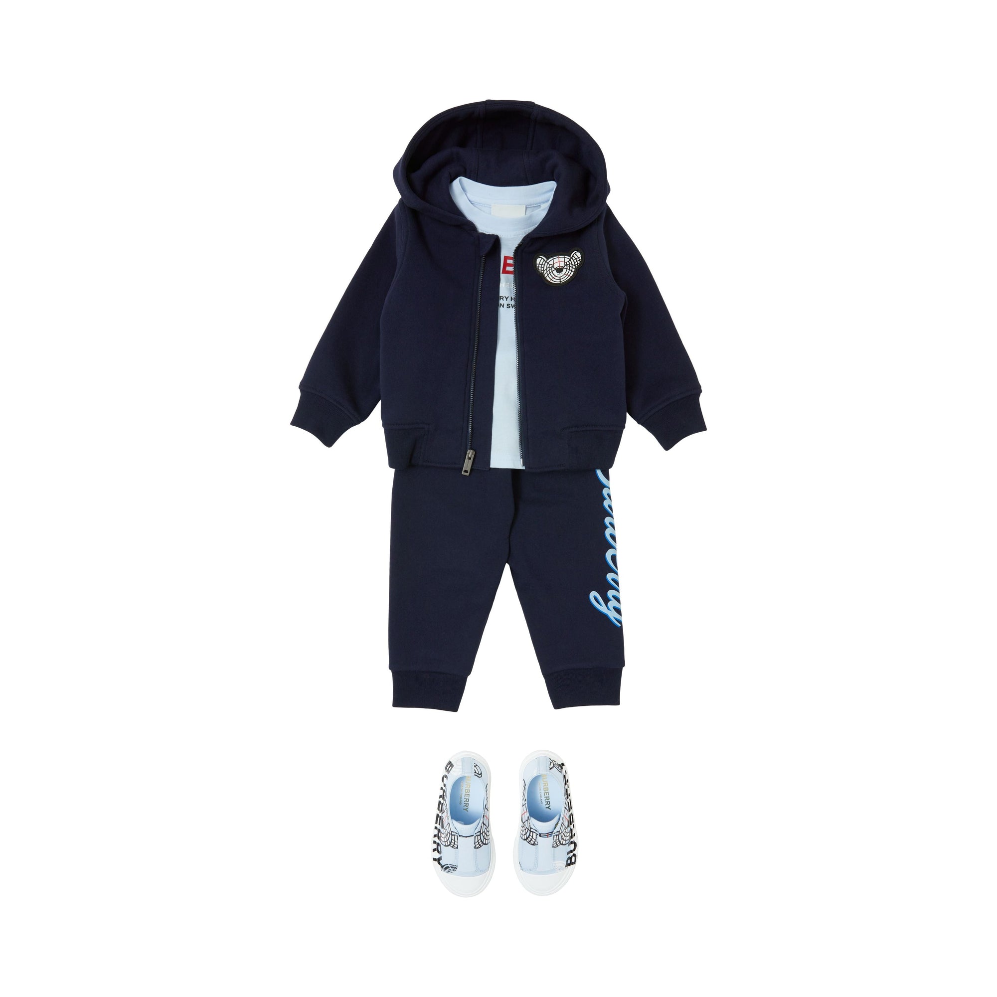Pantalon de survêtement à imprimé logo - Deep Charcoal Blue