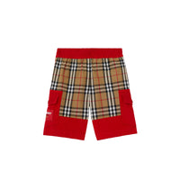 Short à motif check - Bright Red
