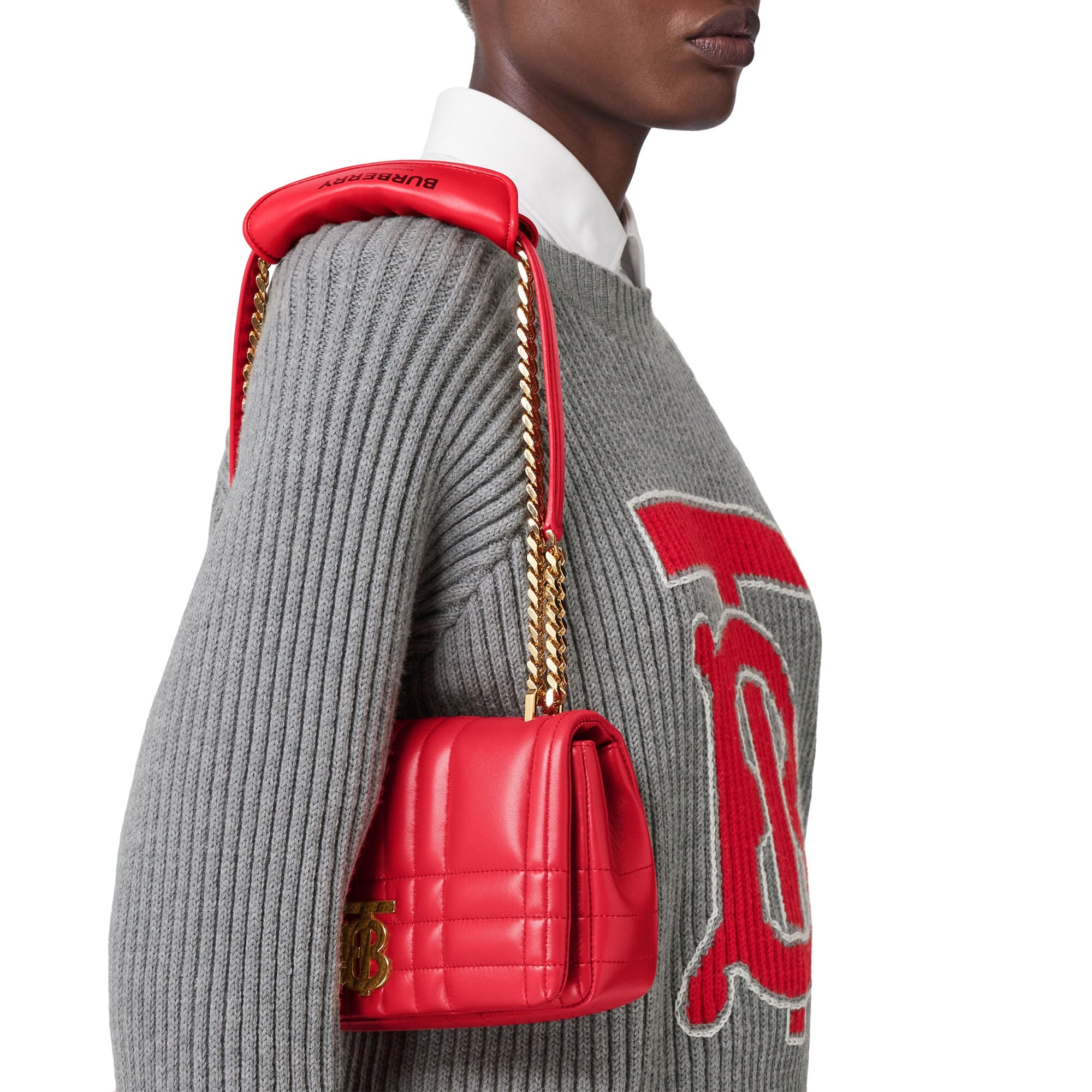Patte d'épaule Lola en cuir amovible - Bright Red