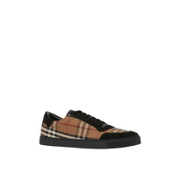 Sneakers en cuir à motif Vintage check - Birch Brown Check