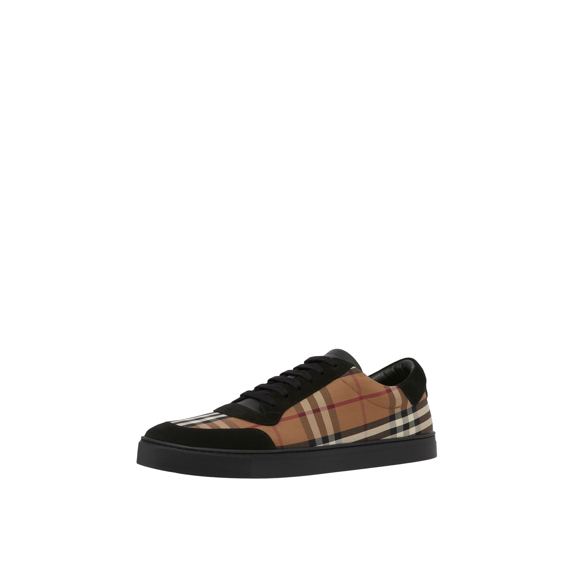 Sneakers en cuir à motif Vintage check - Birch Brown Check