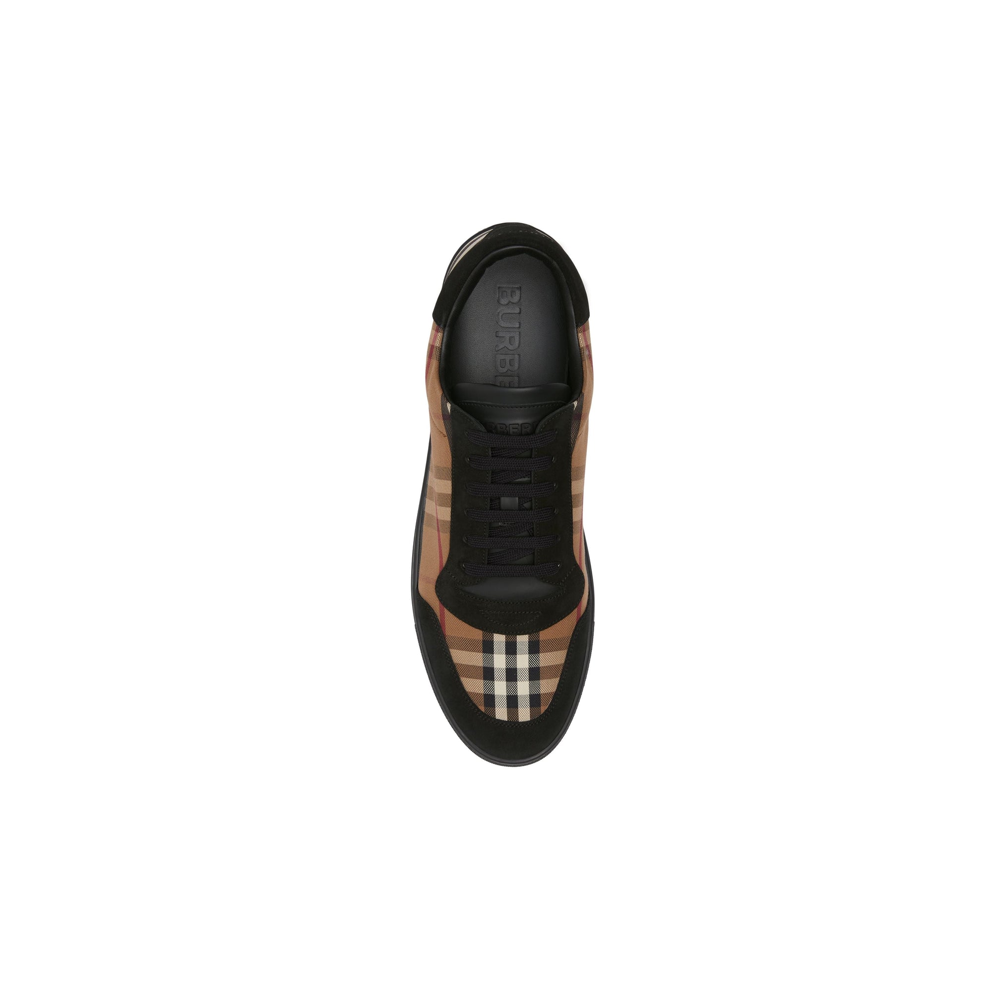 Sneakers en cuir à motif Vintage check - Birch Brown Check
