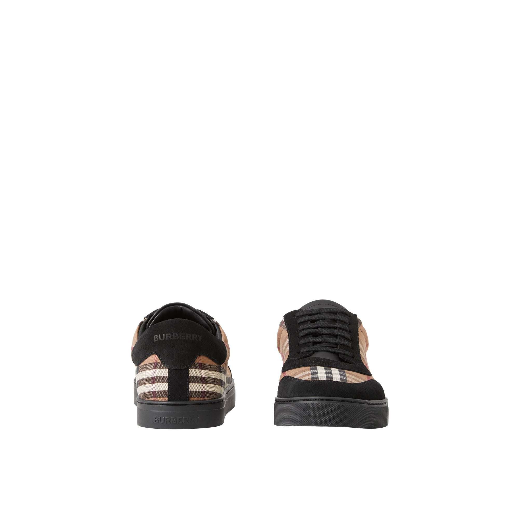 Sneakers en cuir à motif Vintage check - Birch Brown Check