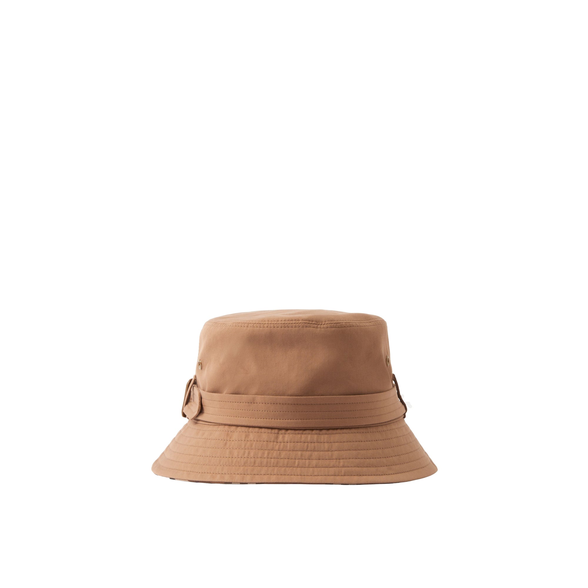 Bob ceinturé en gabardine de coton - Warm Walnut Brown