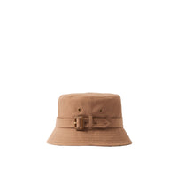 Bob ceinturé en gabardine de coton - Warm Walnut Brown