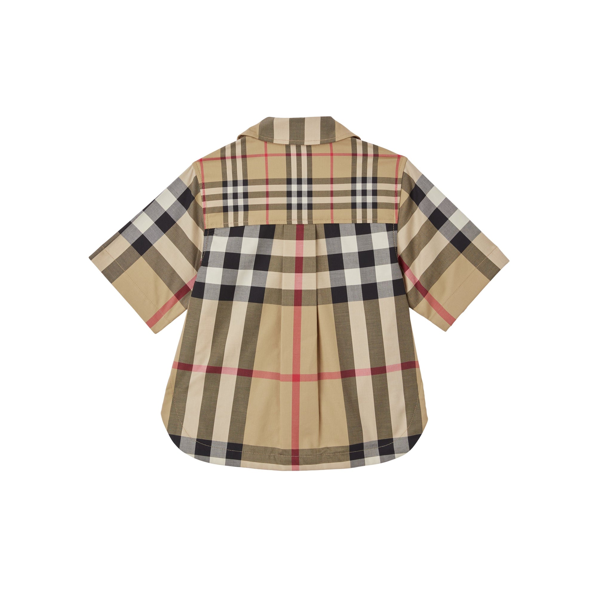 Chemise à manches courtes à motif check - Archive Beige Check