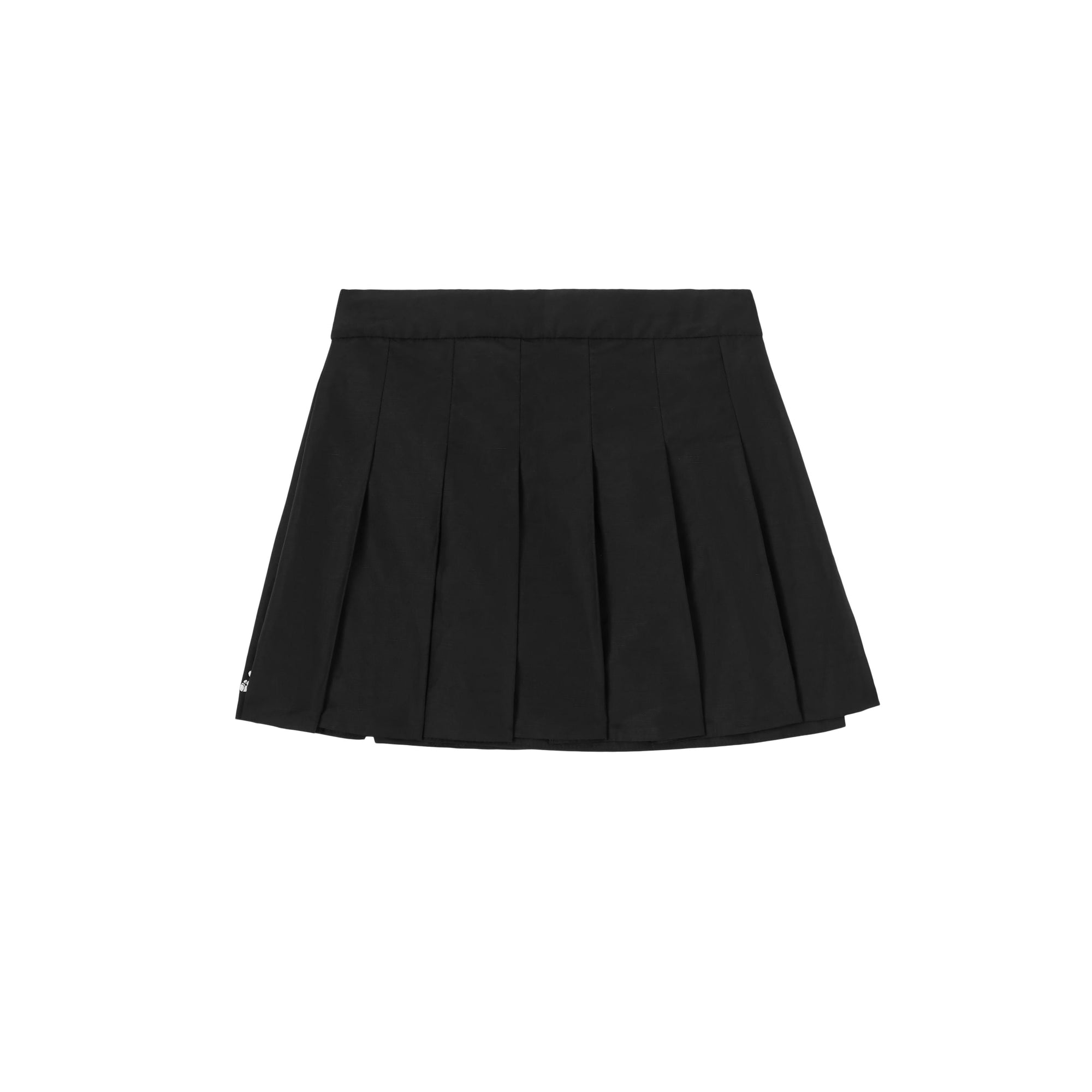 Jupe plissée en coton à Thomas Bear brodé - Black