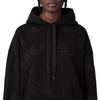 Sweat à capuche oversize à emblème du cavalier - Black
