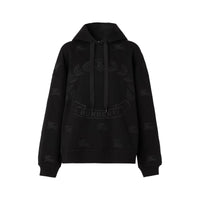 Sweat à capuche oversize à emblème du cavalier - Black