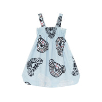 Robe à smocks en coton à imprimé Thomas Bear - Pale Blue