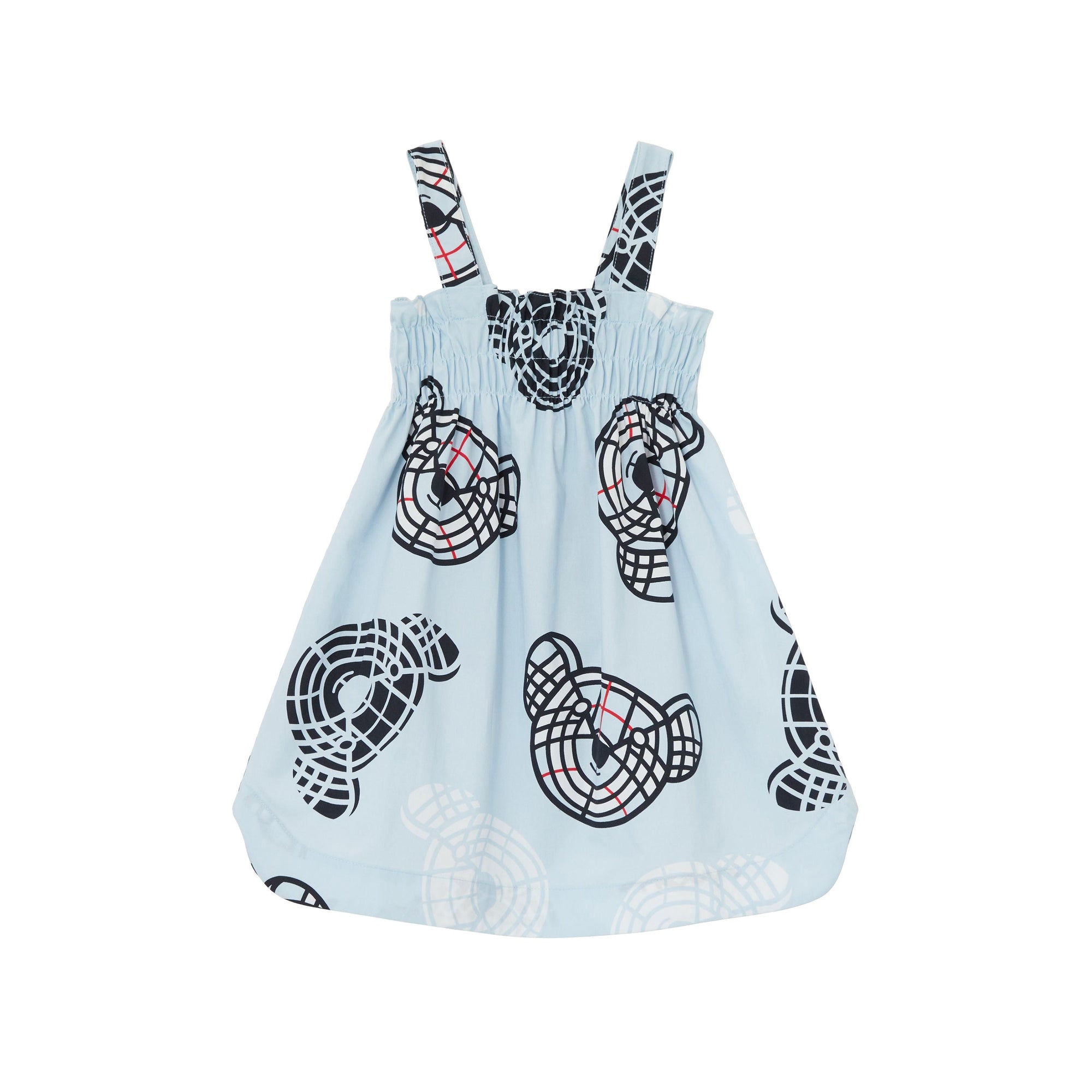 Robe à smocks en coton à imprimé Thomas Bear - Pale Blue