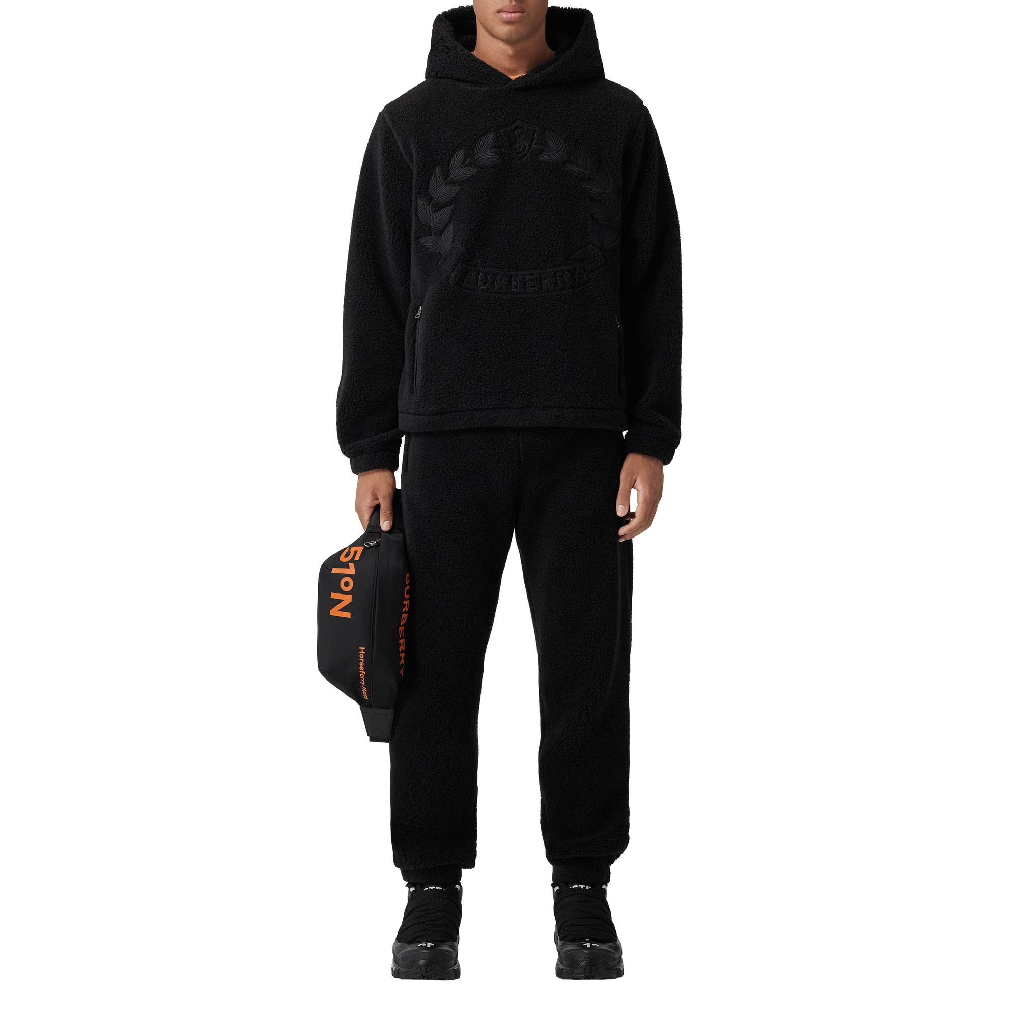 Sweat à capuche en polaire - Black