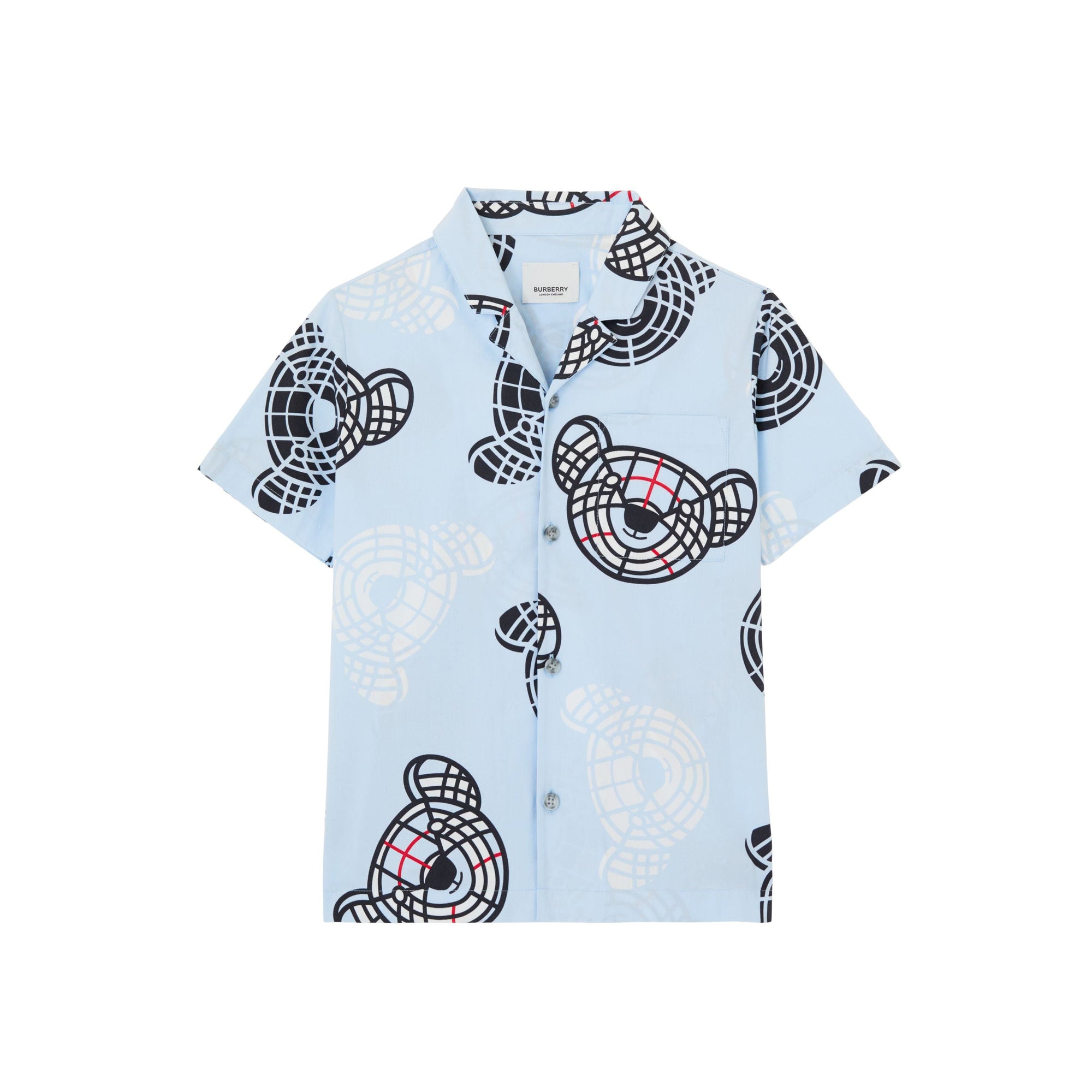 Chemise en coton stretch Thomas Bear - Pale Blue