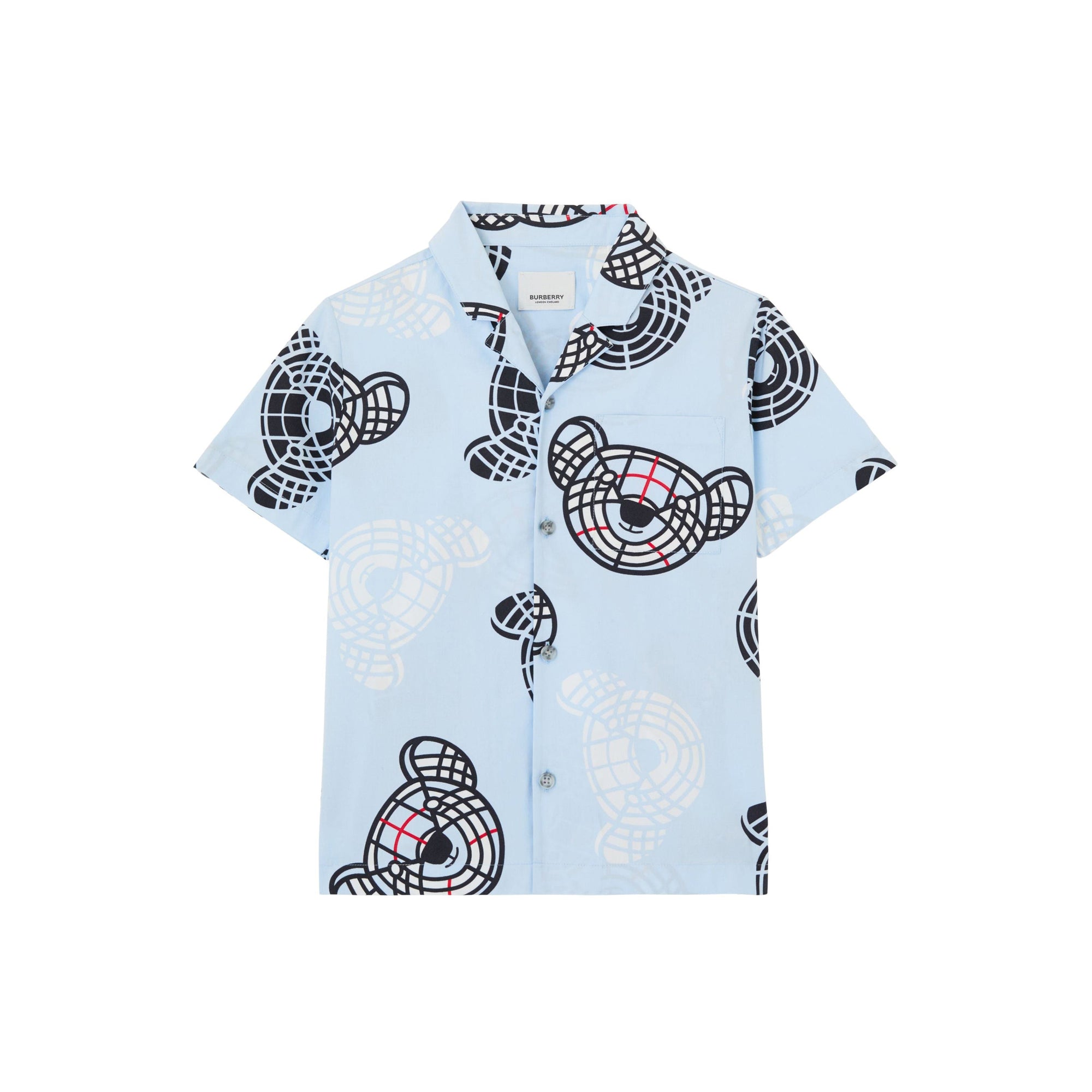 Chemise en coton stretch Thomas Bear - Pale Blue