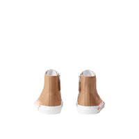 Sneakers montantes en gabardine à logo - Archive Beige
