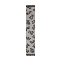 Écharpe en jacquard de laine et coton Thomas Bear - Black & White