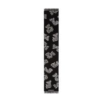Écharpe en jacquard de laine et coton Thomas Bear - Black & White