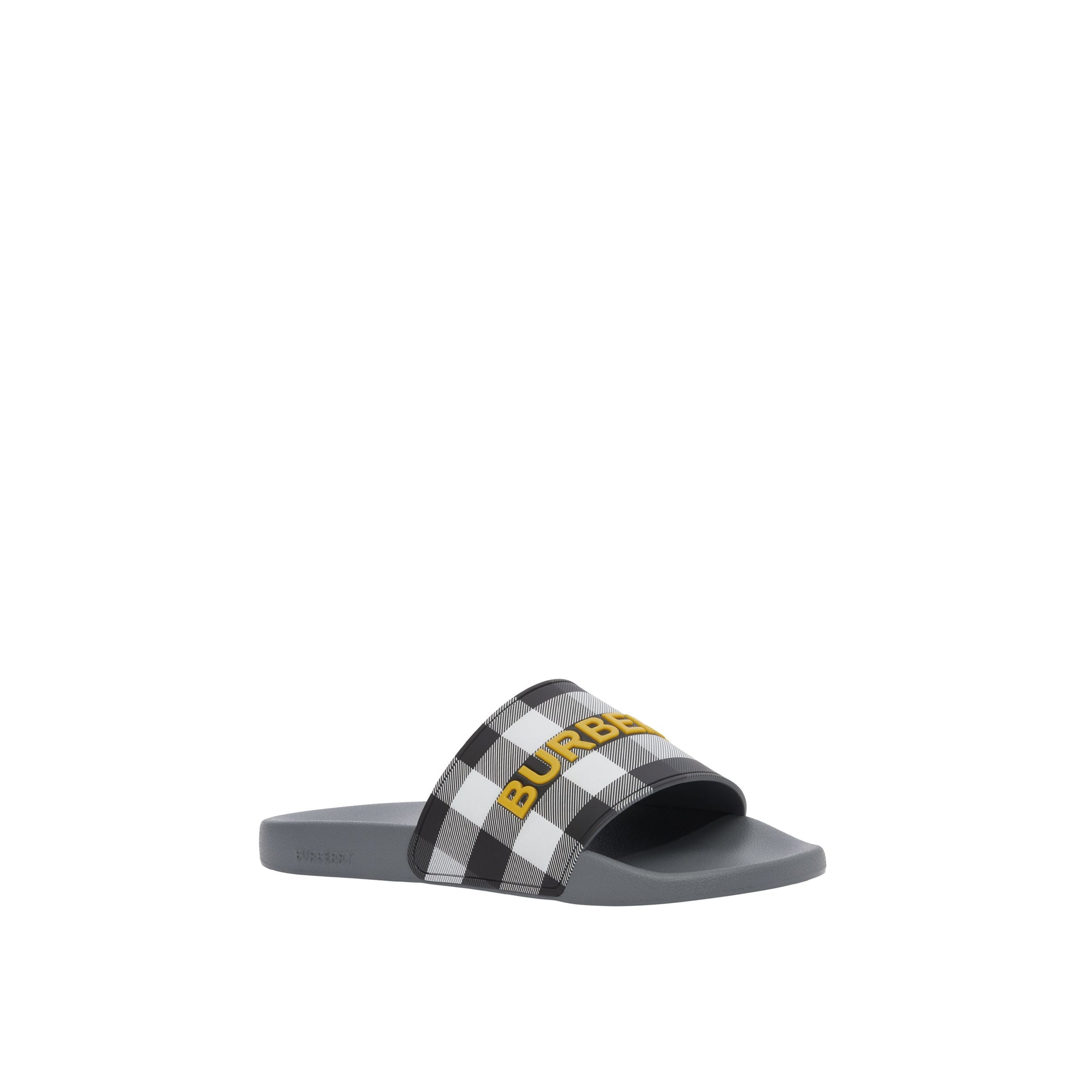 Mules plates à carreaux - Storm Grey Check