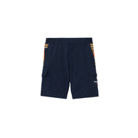 Short cargo mélangé à motif Vintage check - Deep Charcoal Blue