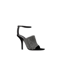 Sandales à talons aiguilles et détails en cristal - Black & Crystal