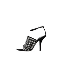 Sandales à talons aiguilles et détails en cristal - Black & Crystal