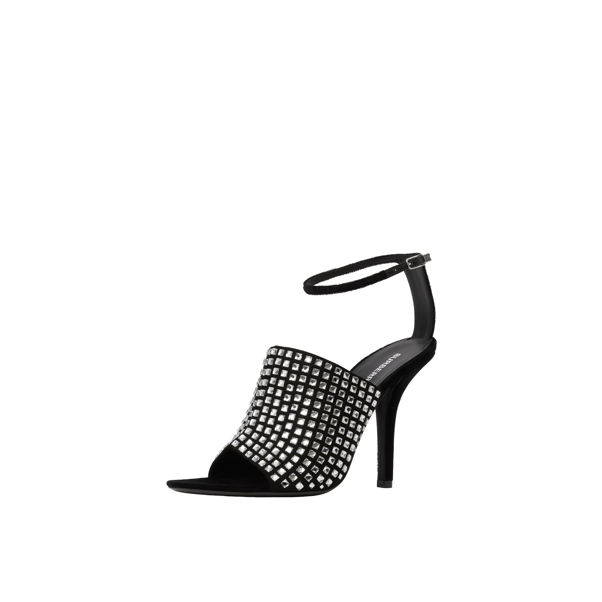 Sandales à talons aiguilles et détails en cristal - Black & Crystal