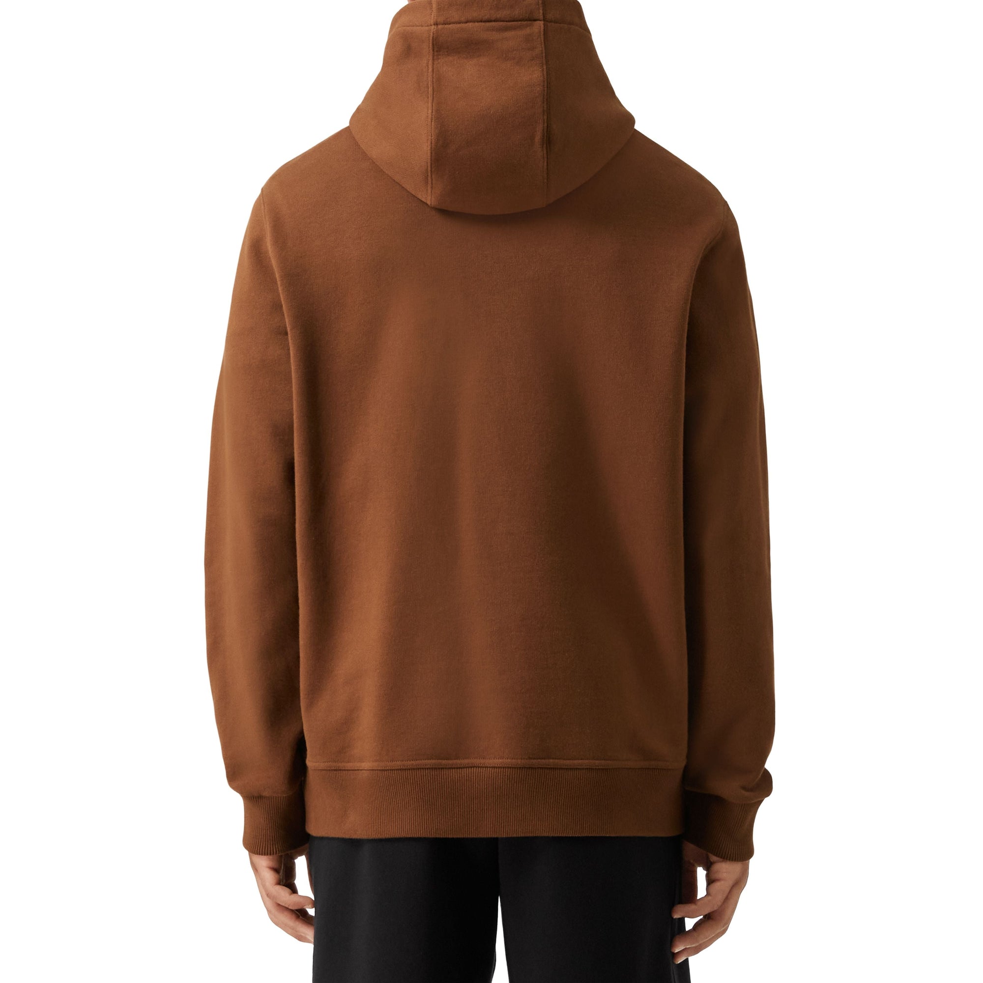 Sweat à capuche et écusson brodé en feuille de chêne - Dark Birch Brown
