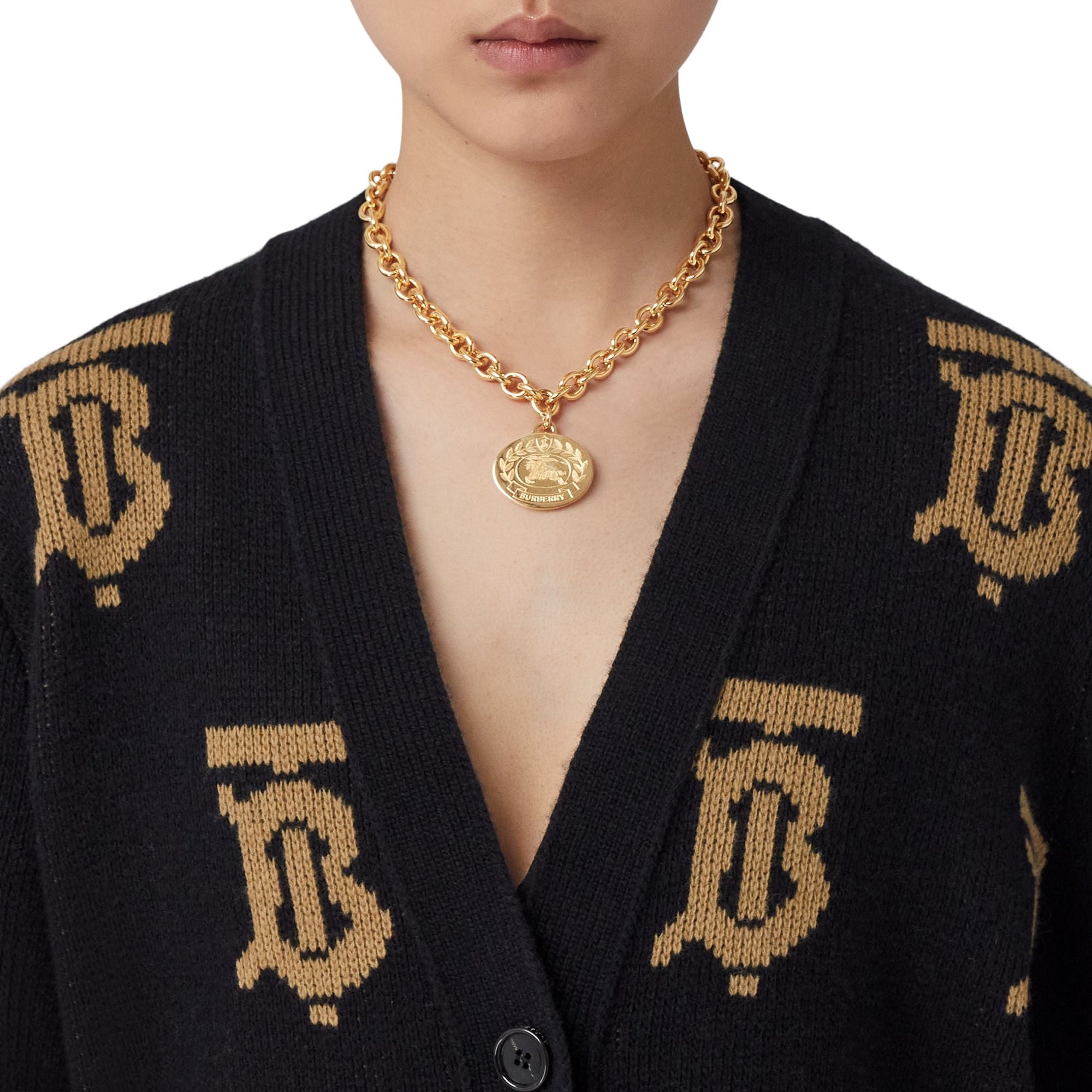 Cardigan en jacquard de laine - Black