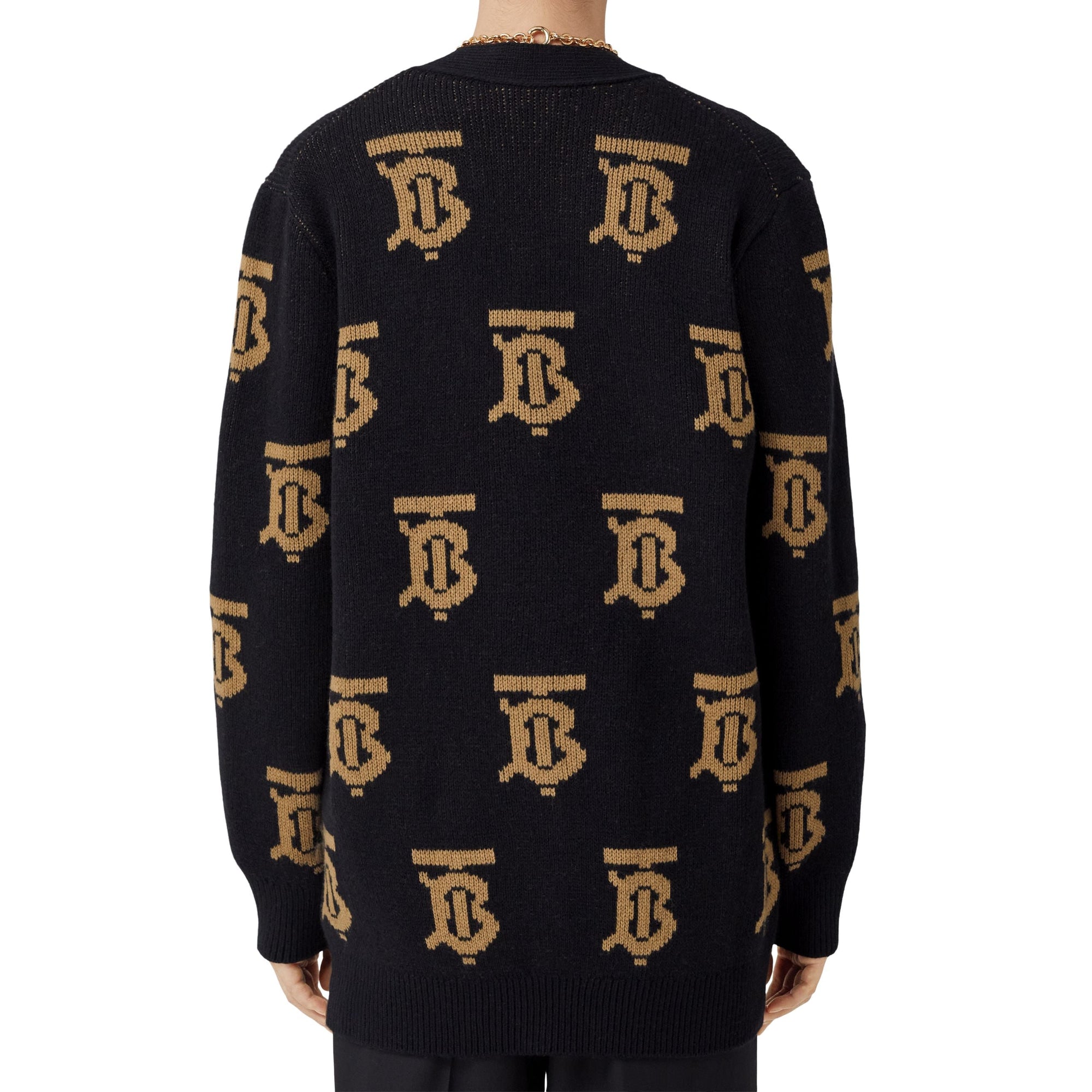 Cardigan en jacquard de laine - Black