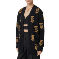 Cardigan en jacquard de laine - Black