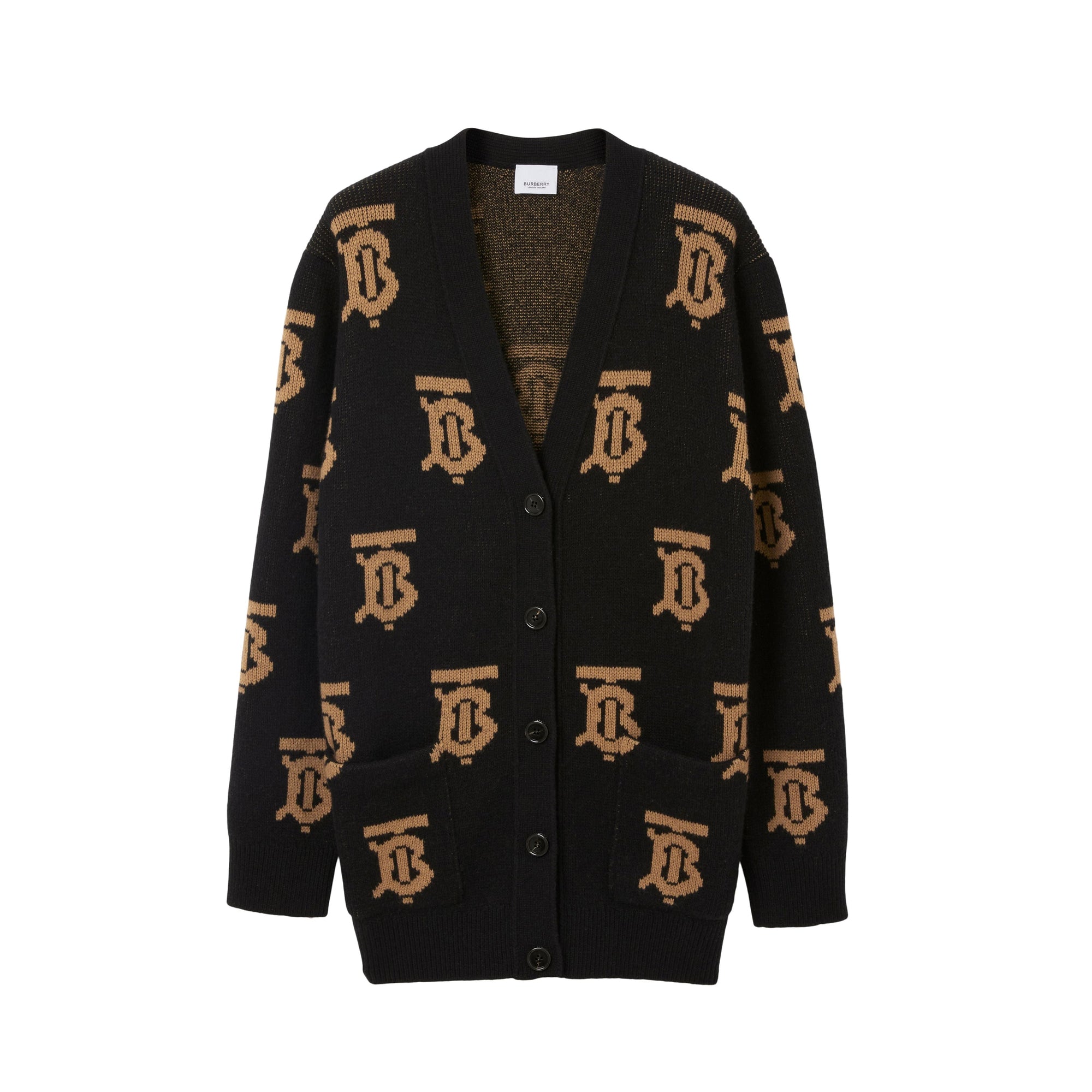 Cardigan en jacquard de laine - Black