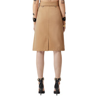Jupe trench en gabardine de coton - Honey