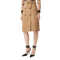 Jupe trench en gabardine de coton - Honey