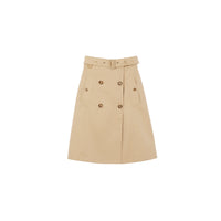 Jupe trench en gabardine de coton - Honey