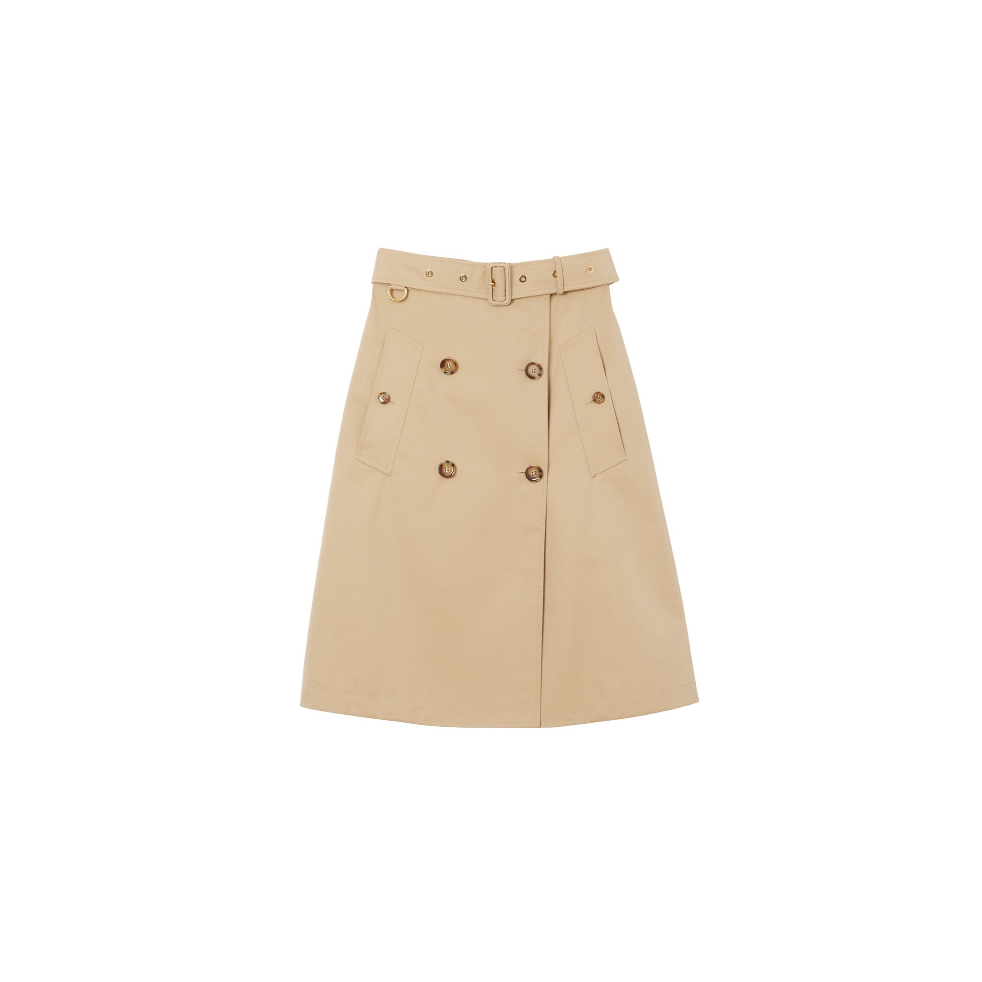 Jupe trench en gabardine de coton - Honey