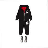 Pantalon de survêtement en coton imprimé lapin - Black