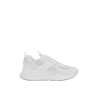 Sneakers en cuir à logo embossé - White