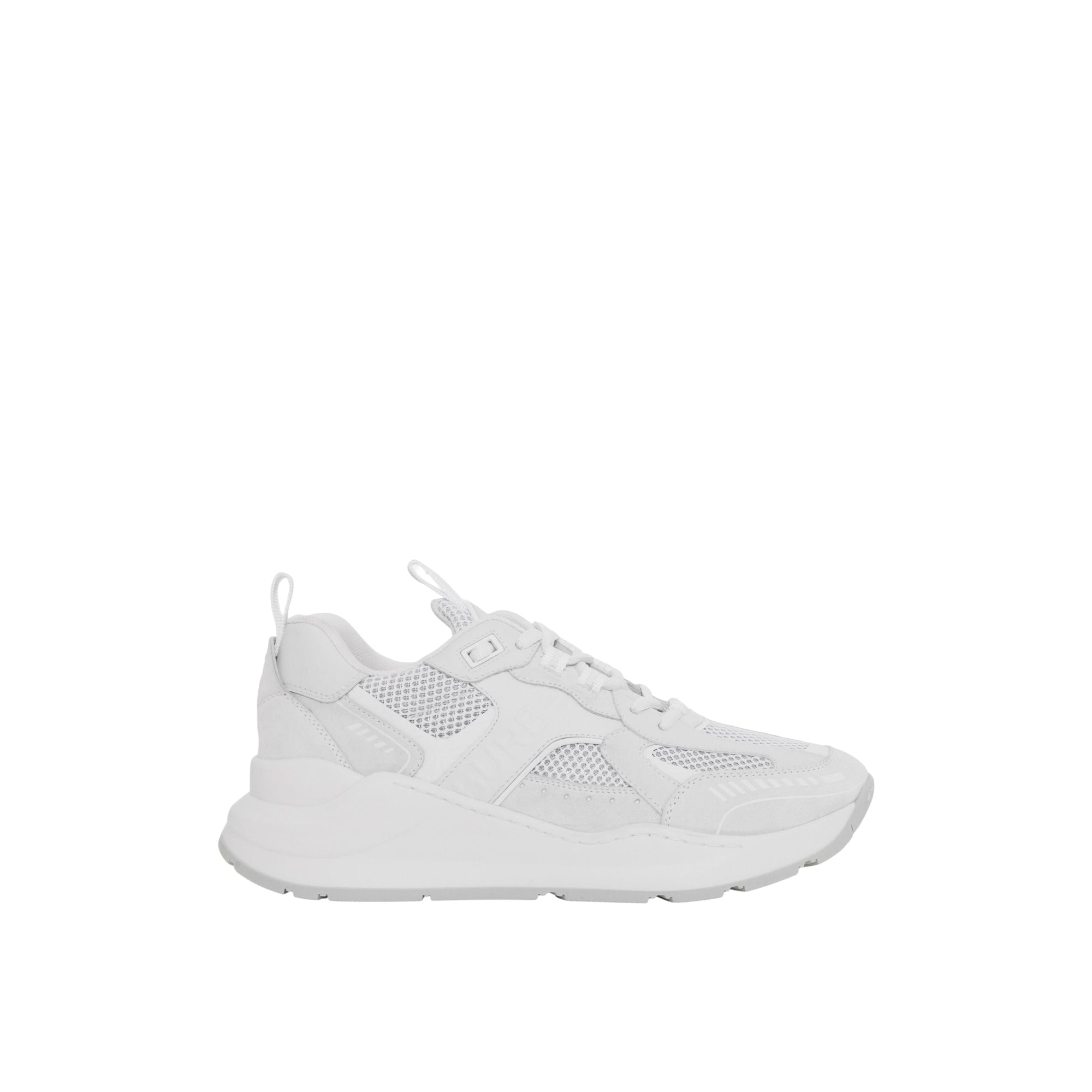 Sneakers en cuir à logo embossé - White