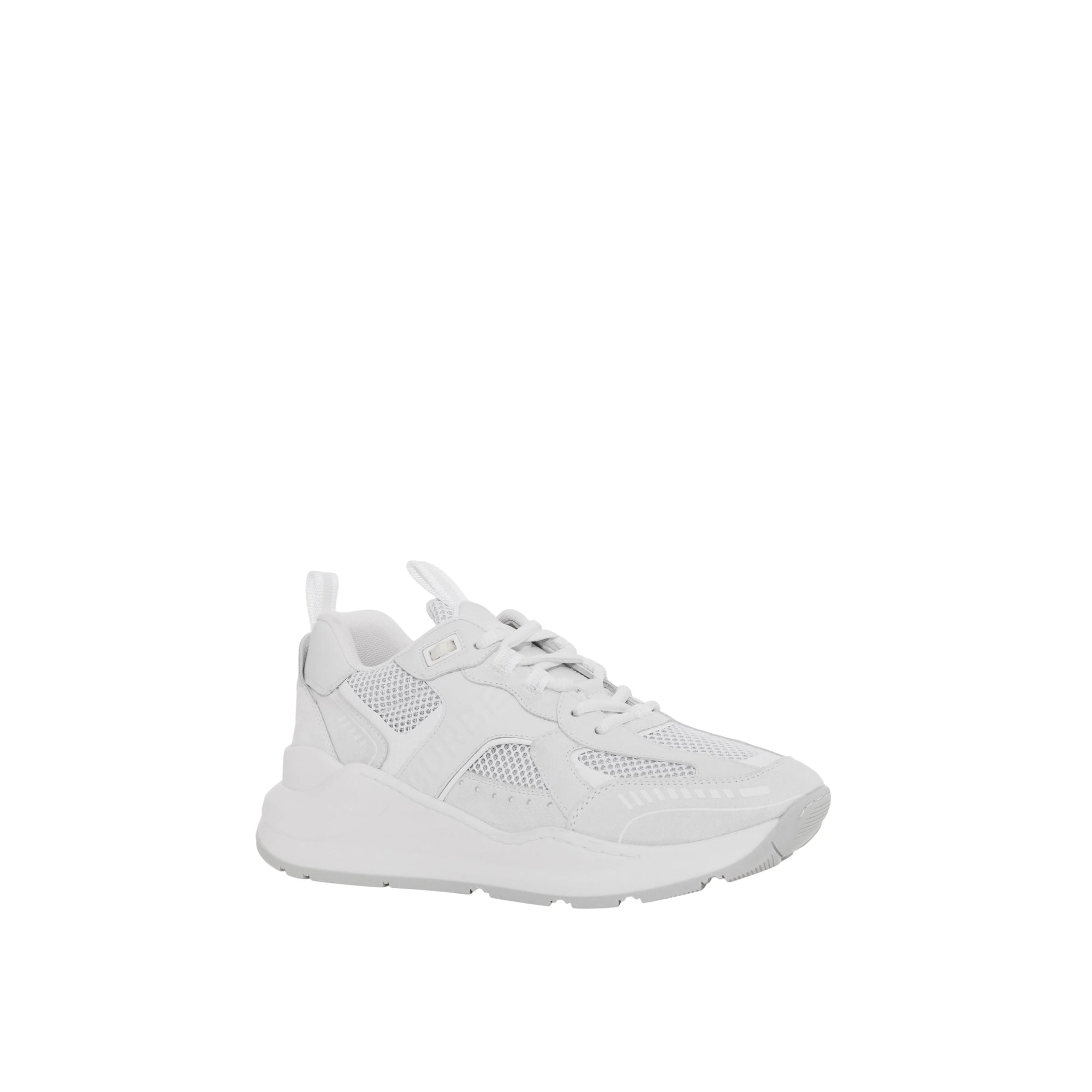 Sneakers en cuir à logo embossé - White
