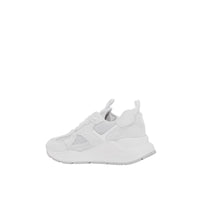 Sneakers en cuir à logo embossé - White