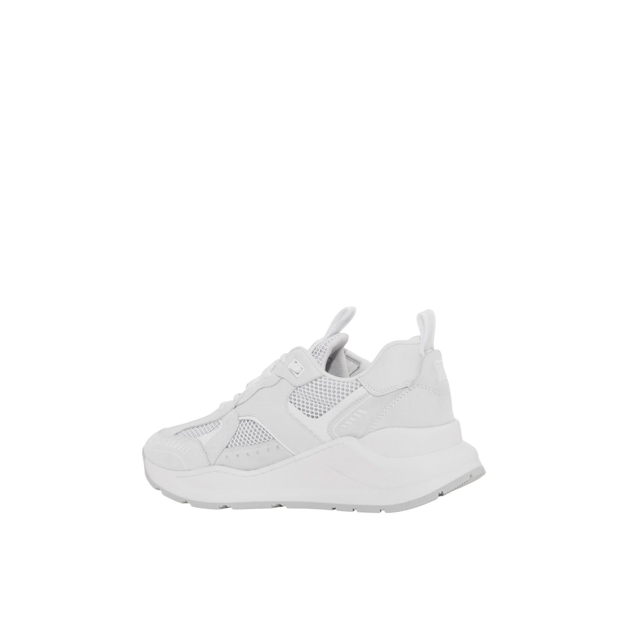 Sneakers en cuir à logo embossé - White