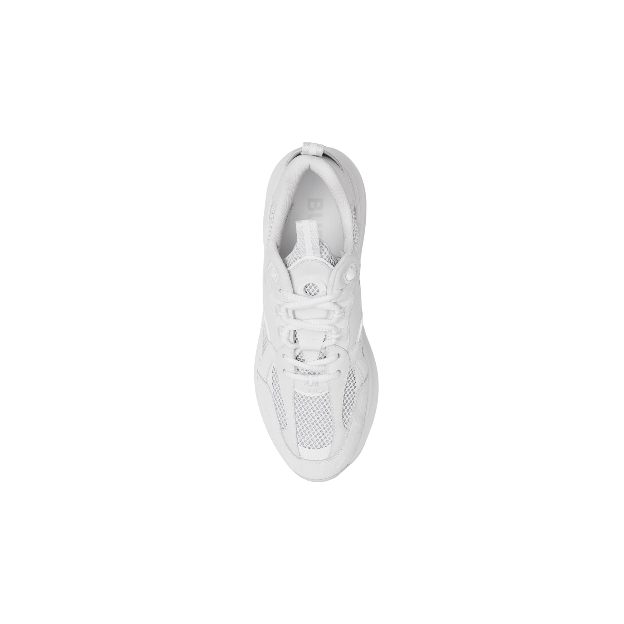 Sneakers en cuir à logo embossé - White